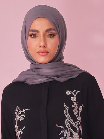 Sakura Bloom Ombre Silk Chiffon Scarves